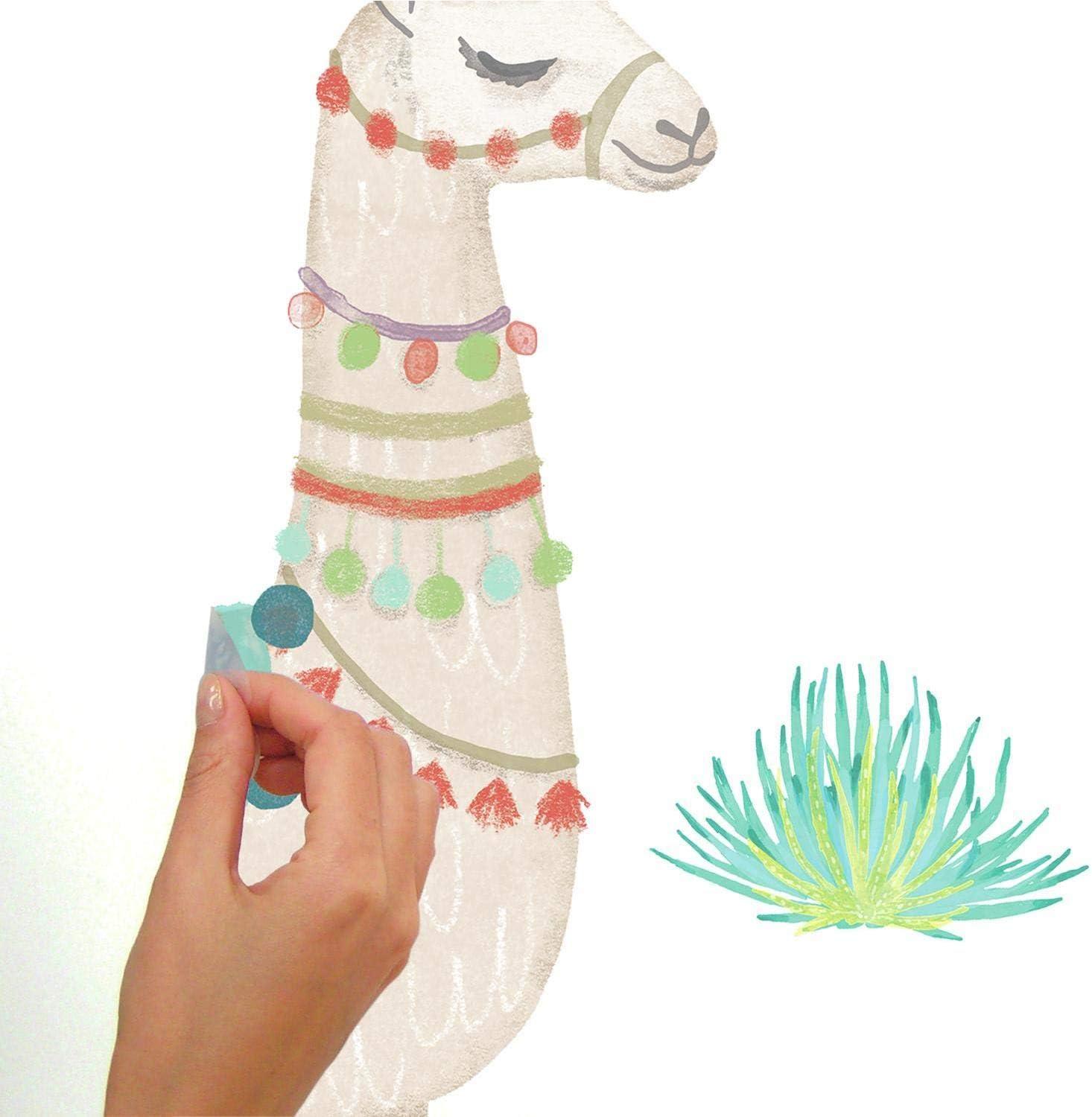 Watercolor Llama Peel and Stick Giant Wall Decal - RoomMates