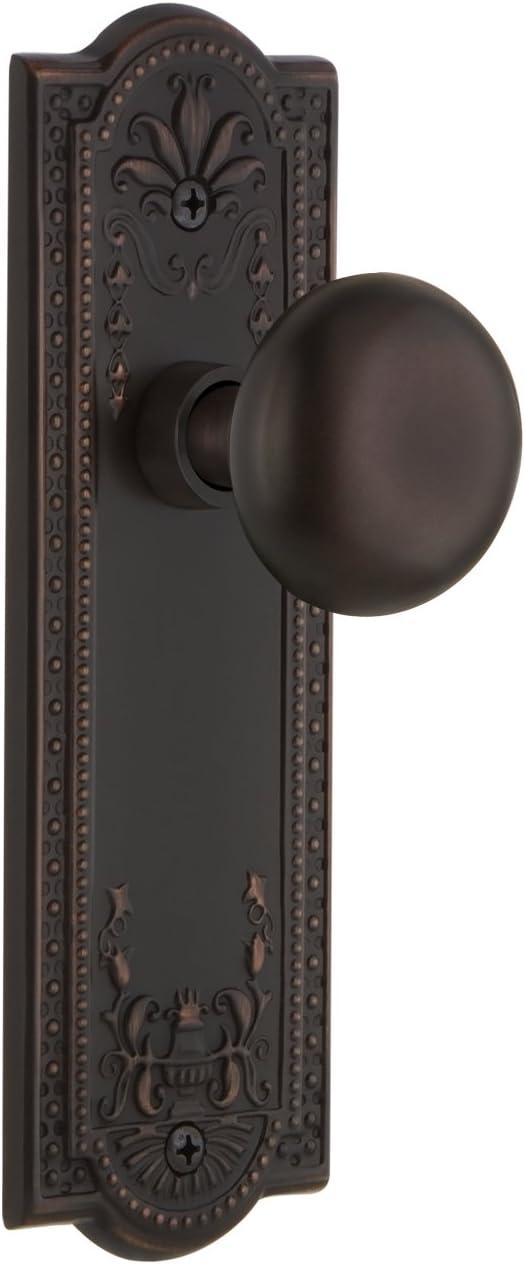 Timeless Bronze Double Dummy Door Knob with Beaded Plate