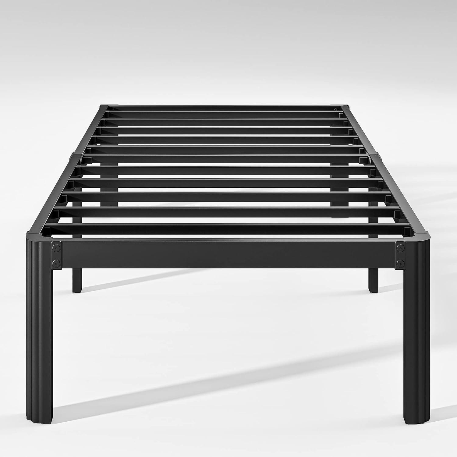 Mavesmog 14 inches Twin Size Bed Frames, Metal Twin Size Modern Mattress Platform Metal Bed Frame