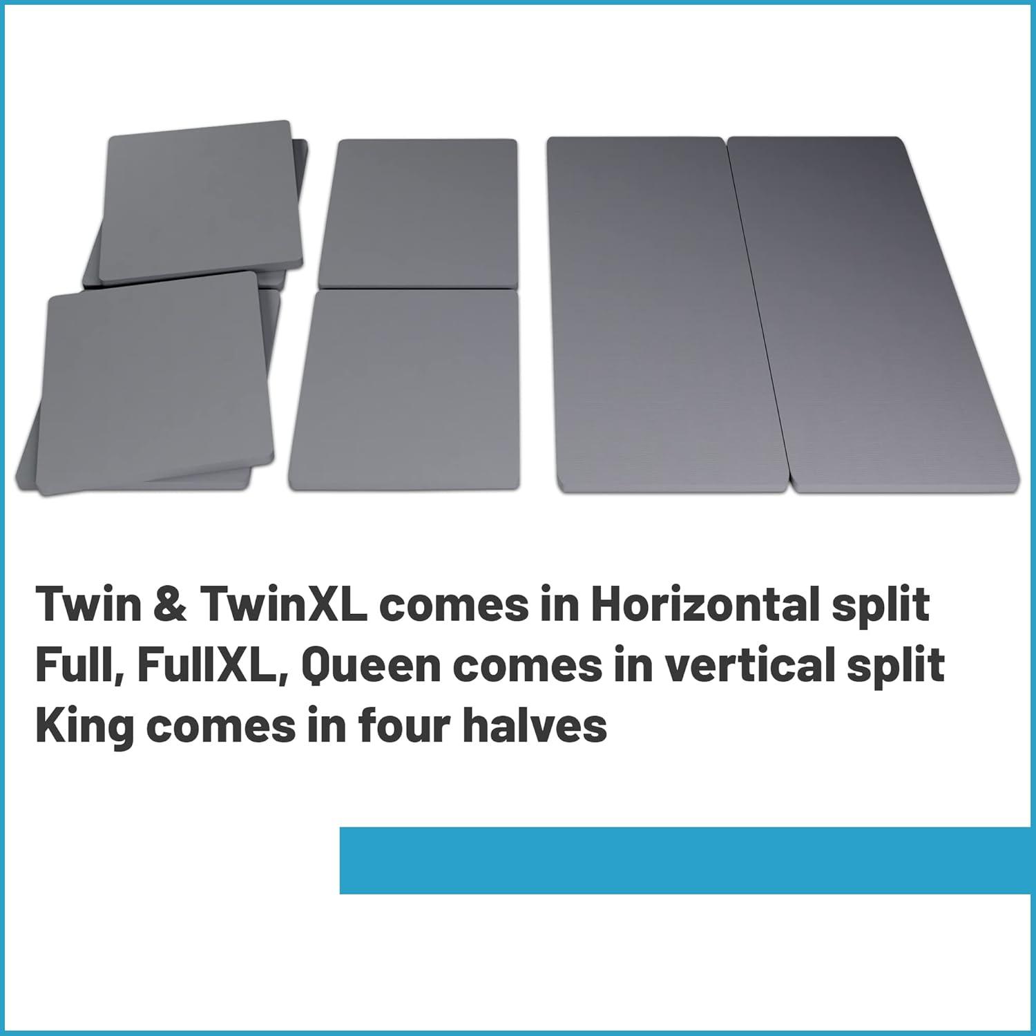 Twin Grey Split Bunkie Board with Nonwoven Fabric