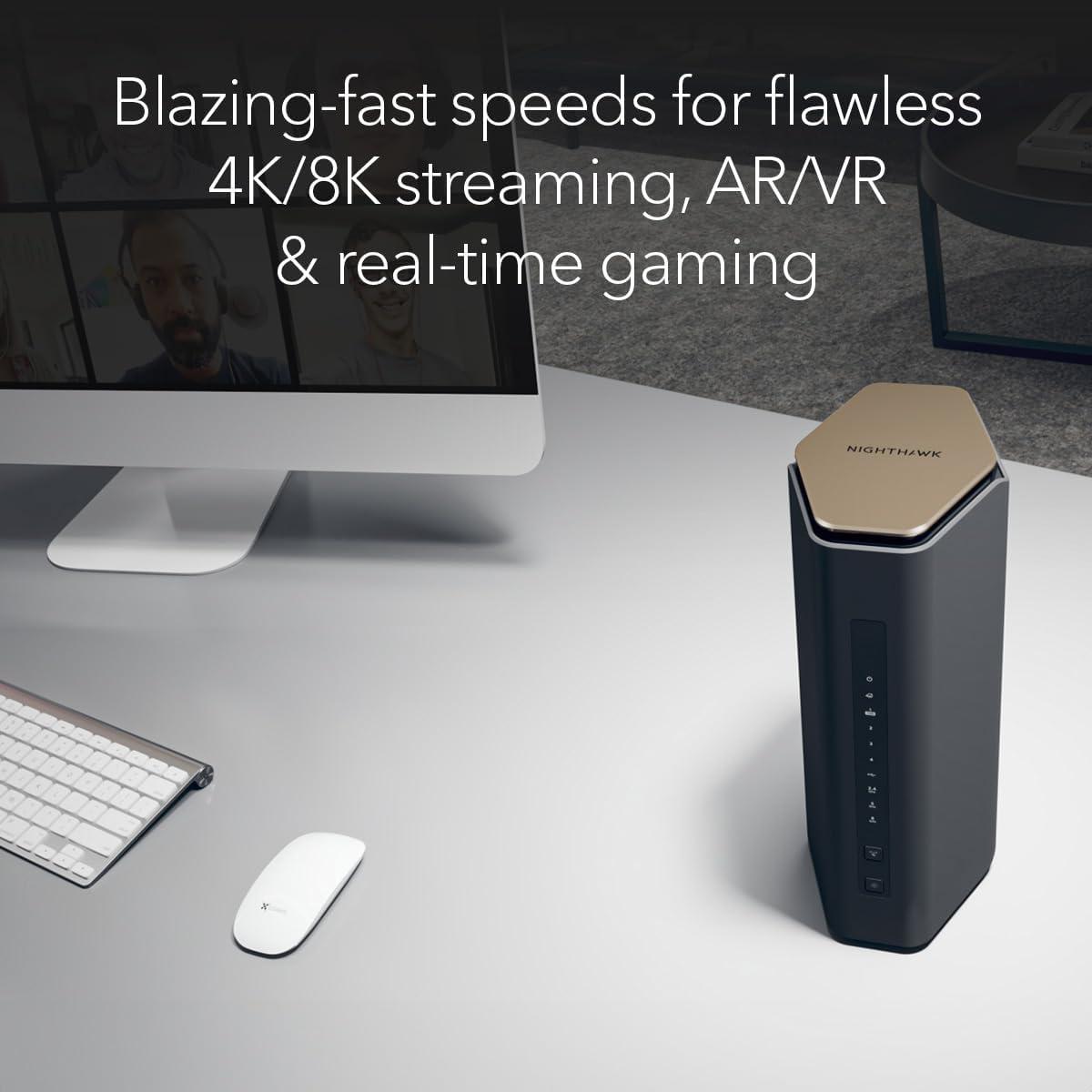 Nighthawk Black Tri-Band Wireless Router with Gigabit Ethernet