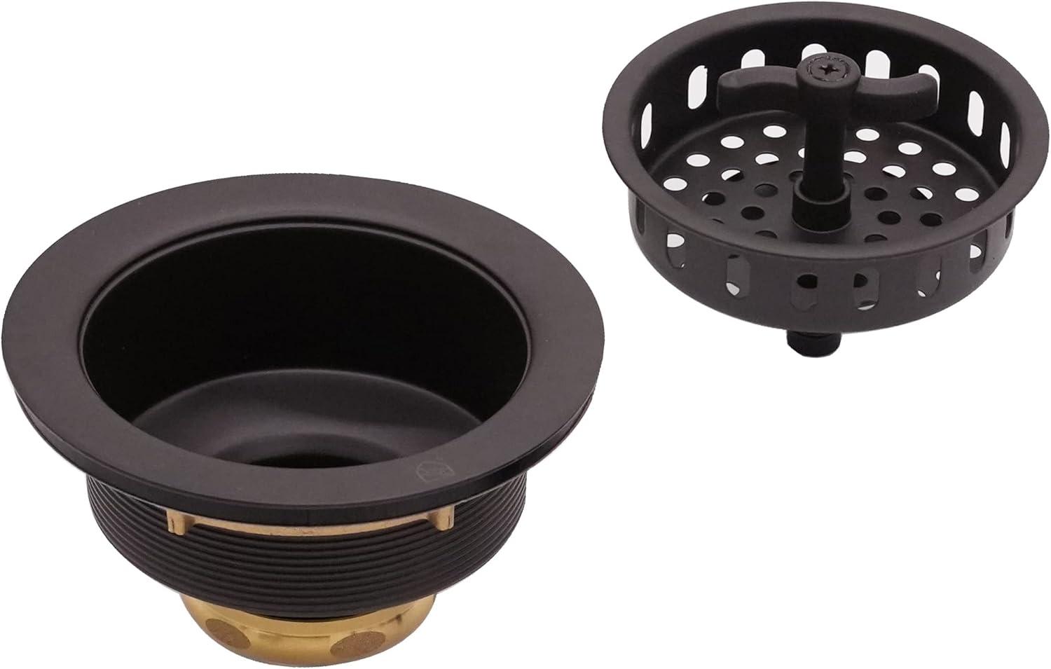 3-1/2" Wing Nut Twist Style Kitchen Sink Basket Strainer