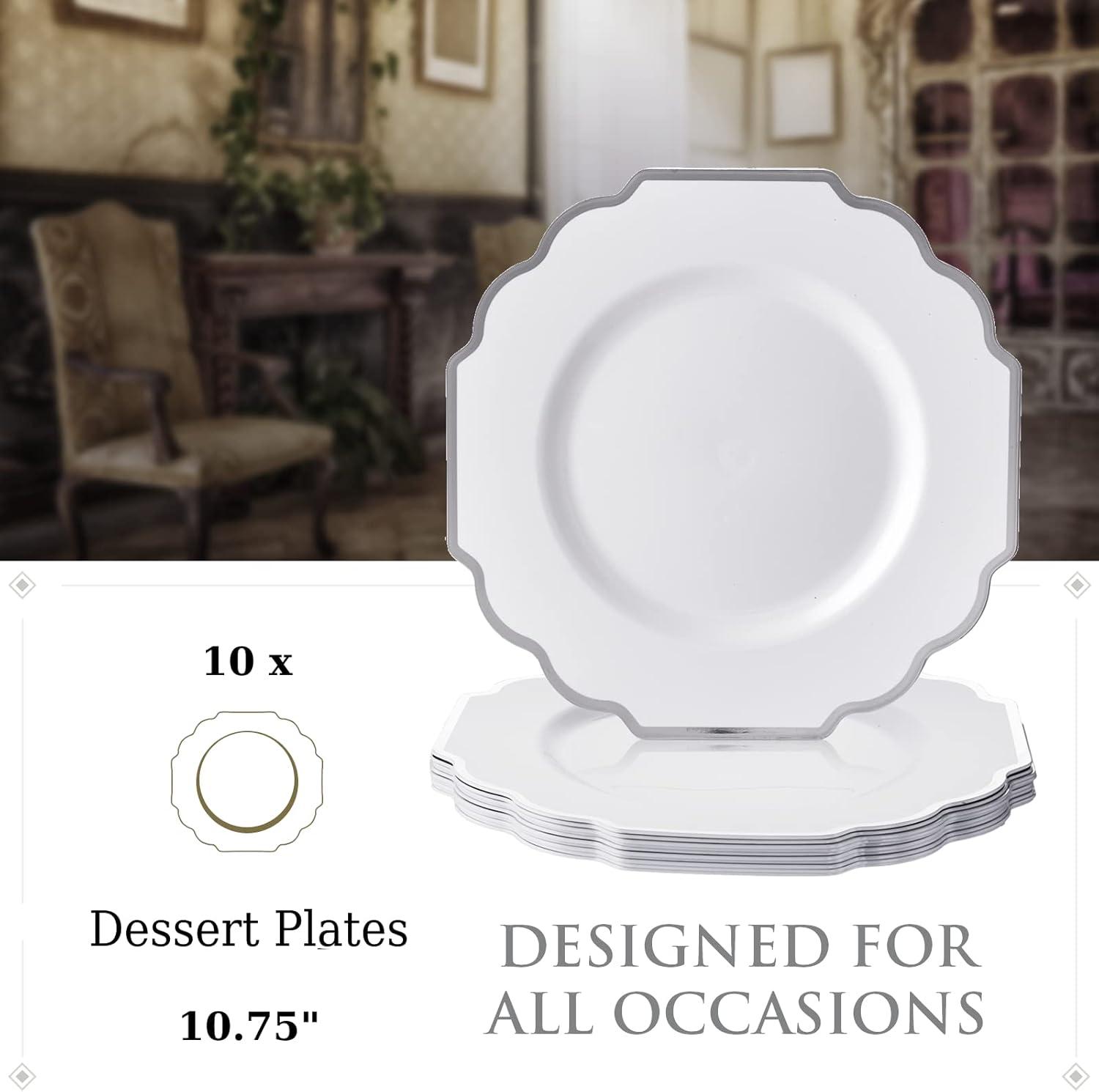 Baroque Disposable Dinner Plate (Set of 10)