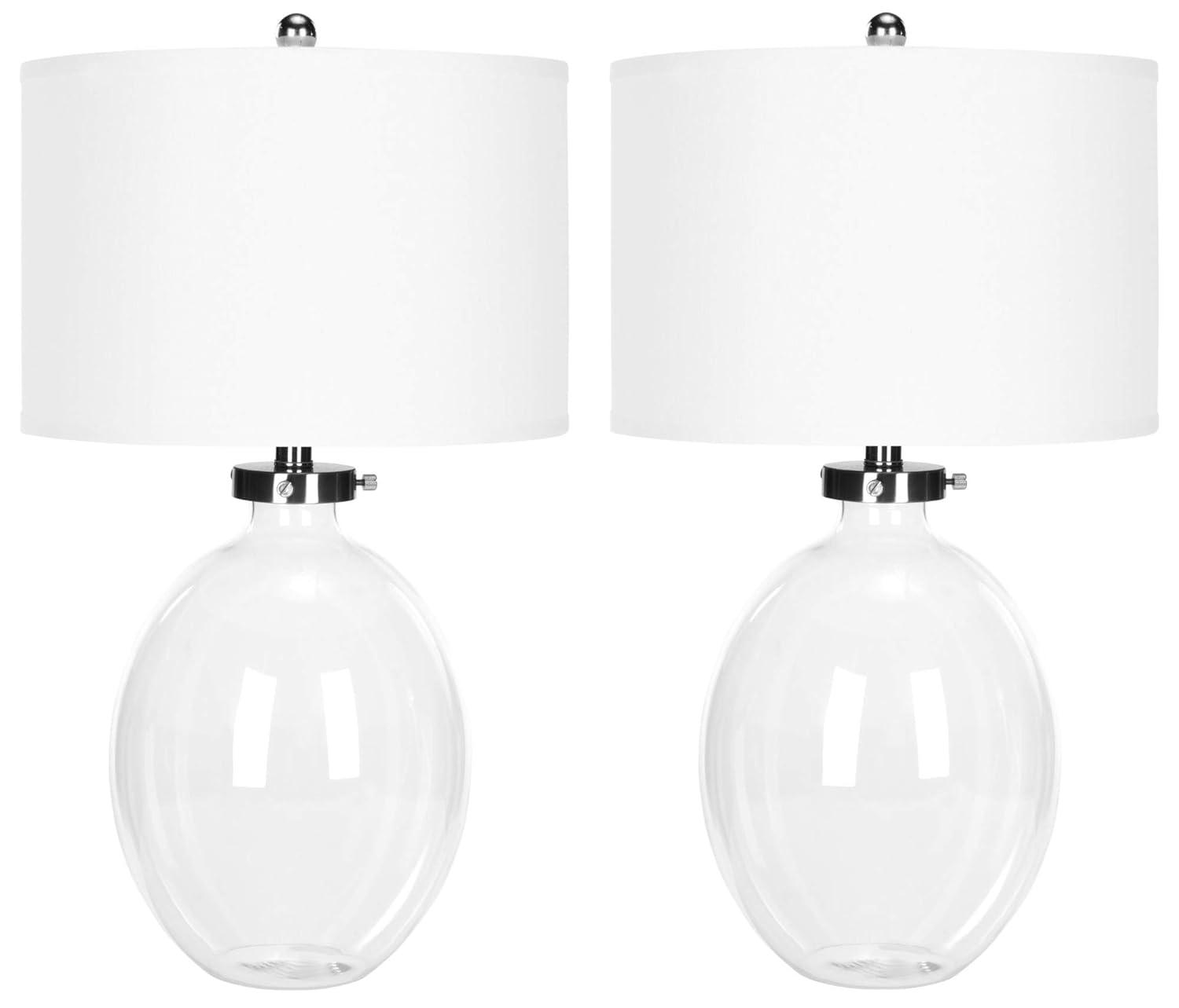 Neville Clear Glass Table Lamp (Set of 2) - LIT4067 - Glass - Safavieh