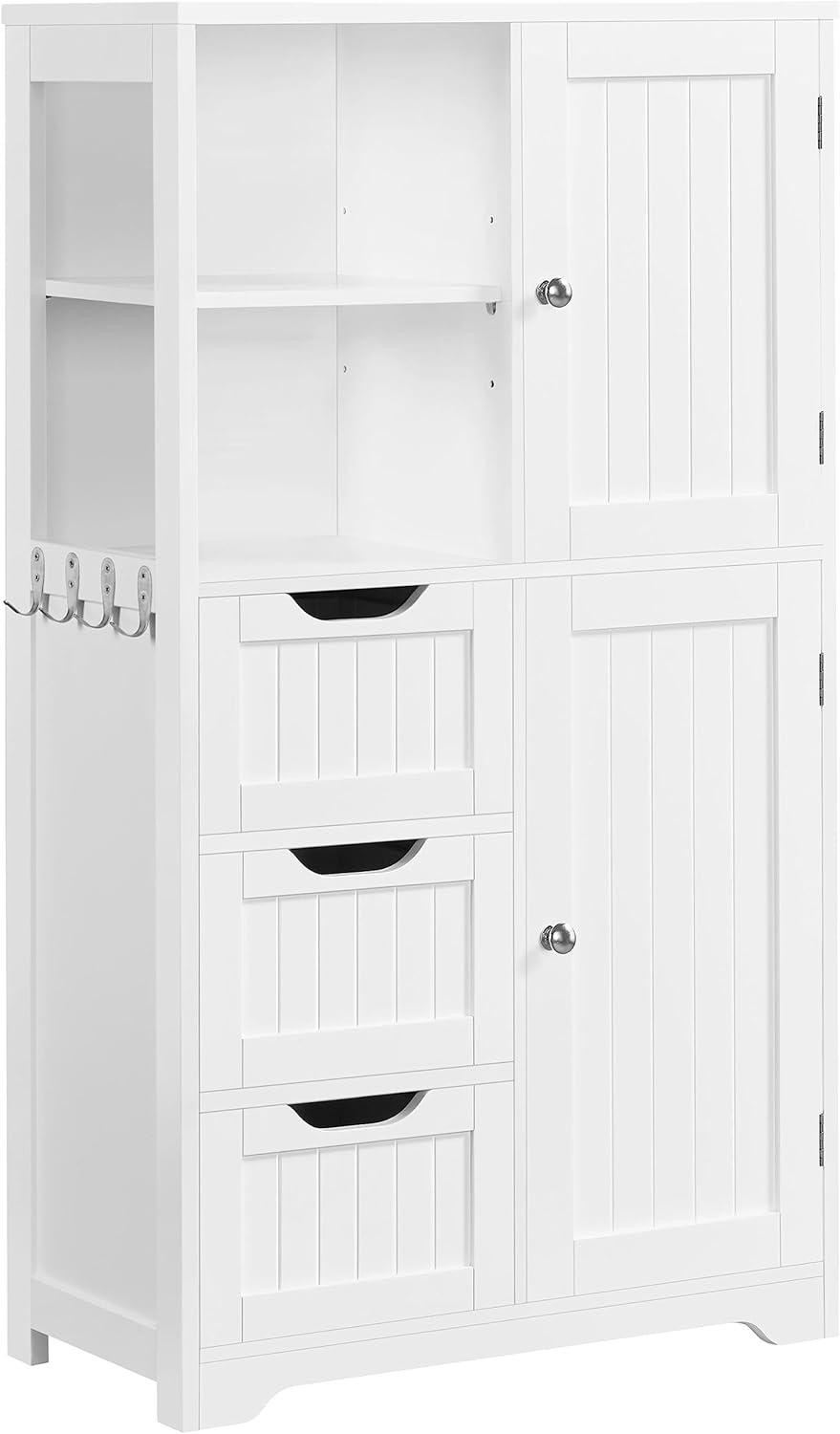 Yaheetech 42" Bathroom Storage Cabinet Floor Cabinet with 3 Drawers, White