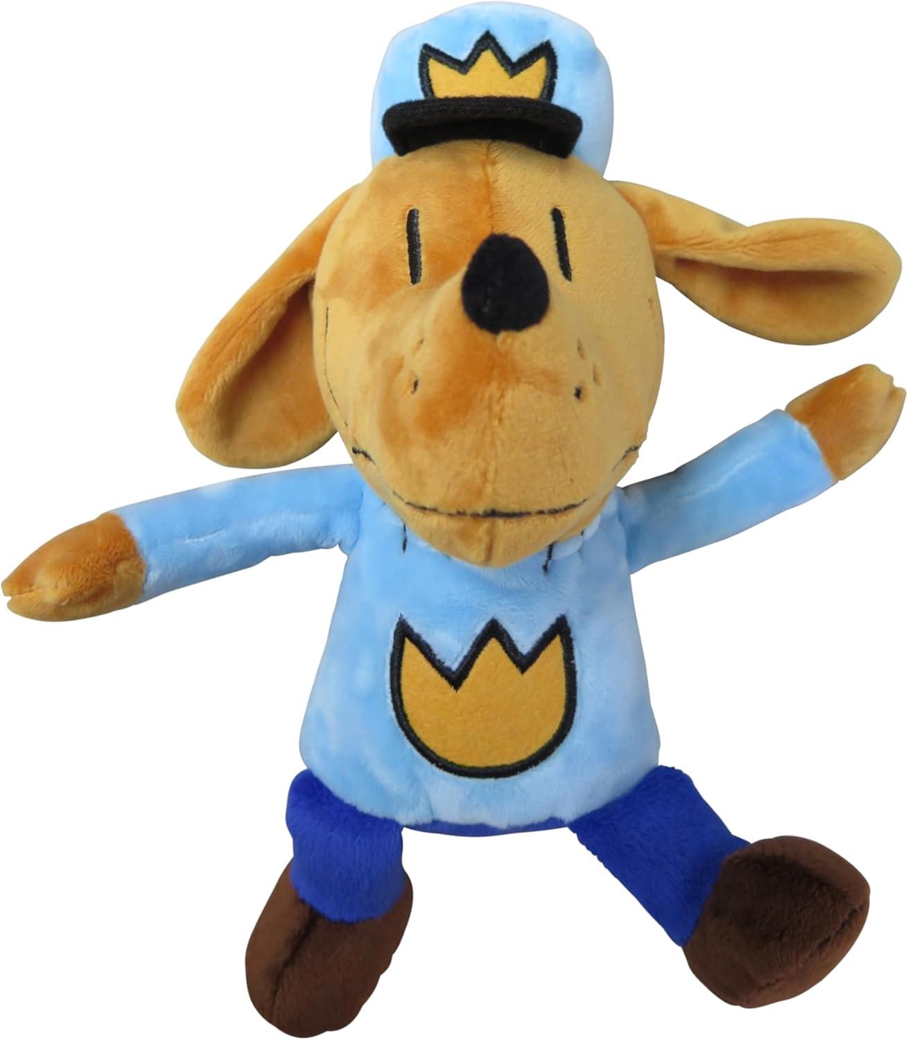 MerryMakers Dog Man Soft Plush Toy, 9.5-Inch, based on the book series by Dav Pilkey