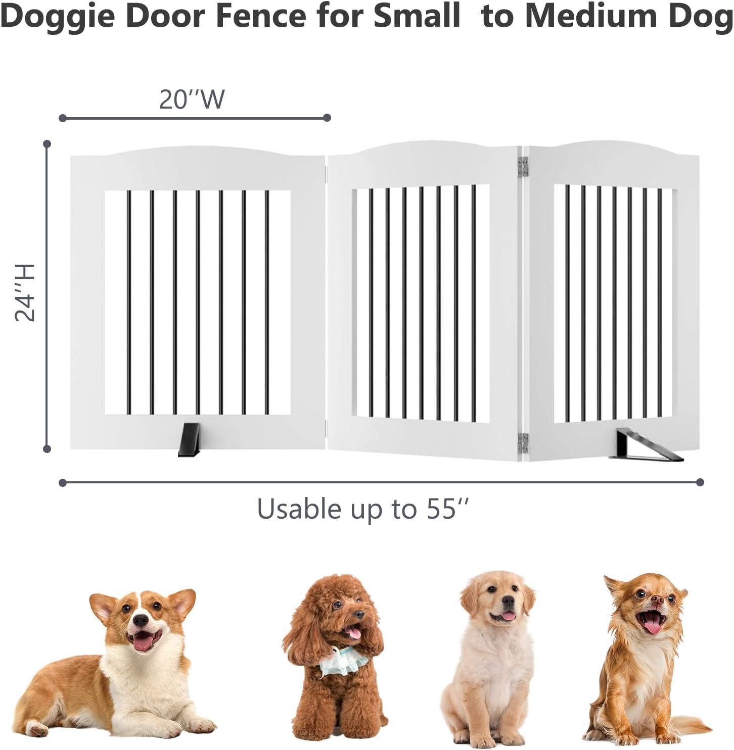 Archie & Oscar™ Freestanding Dog Gates, Foldable Dog Fence Indoor For Stairs, Doorways