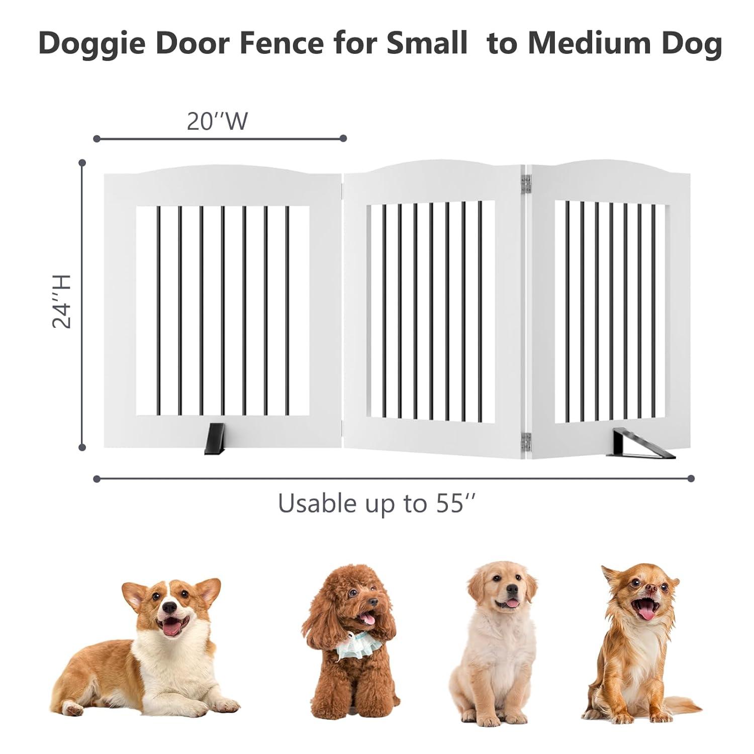 Archie & Oscar™ Freestanding Dog Gates, Foldable Dog Fence Indoor For Stairs, Doorways