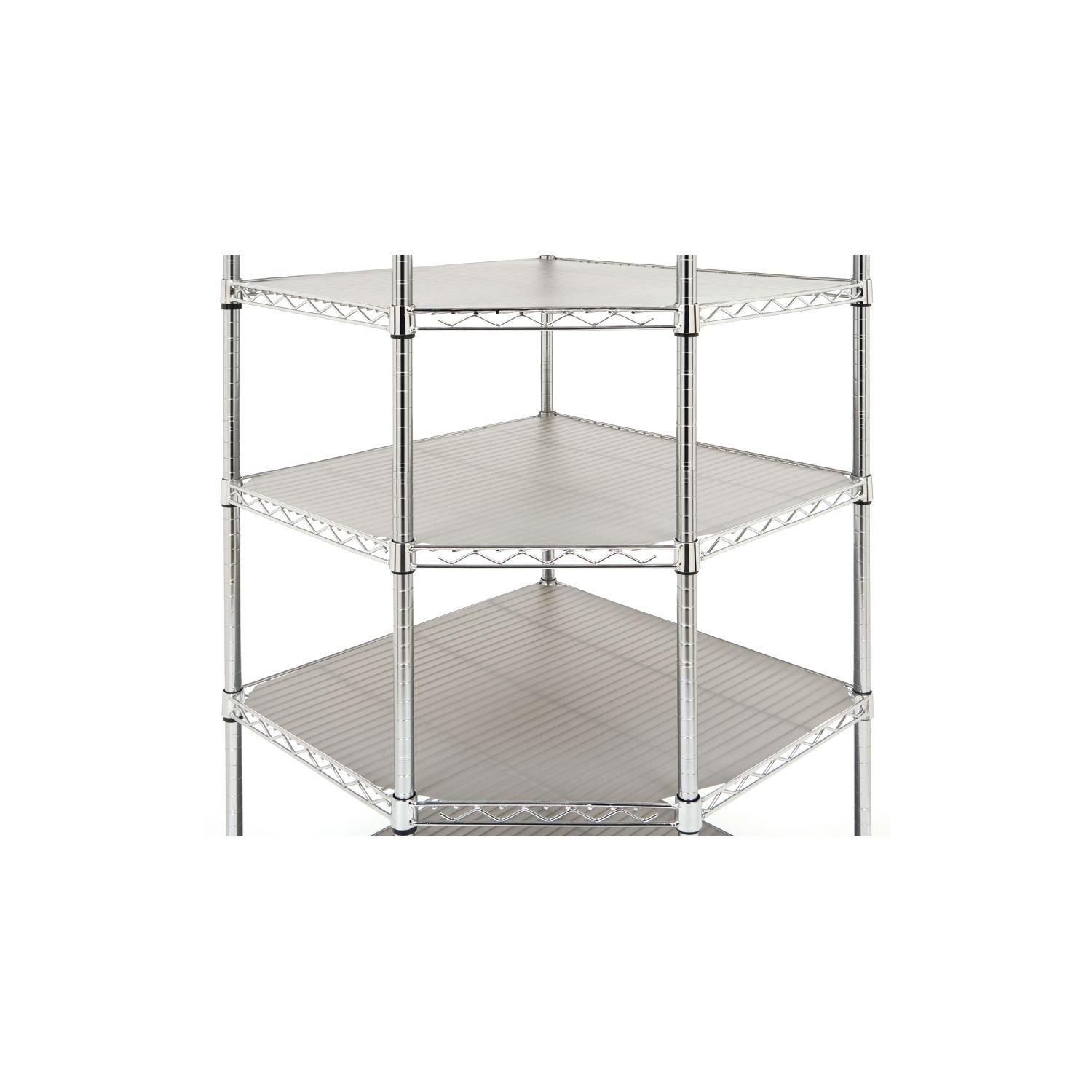 28'' W Corner Steel Adjustable Height Shelving Unit with Wheels