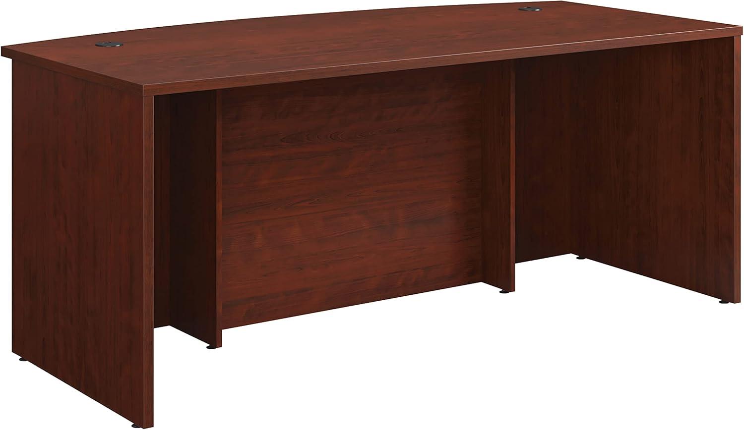 Classic Cherry Wood Executive Desk with Drawer and Filing Cabinet