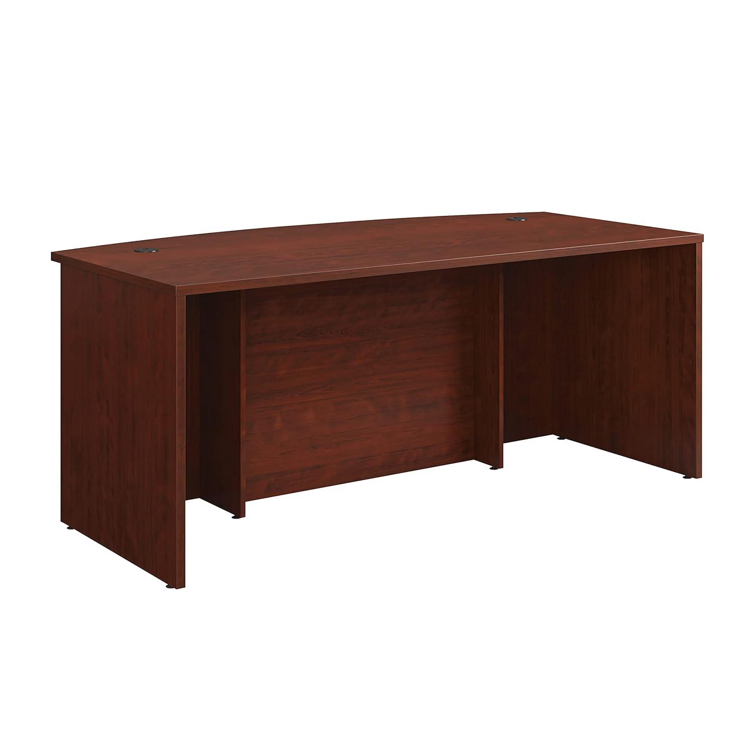 UrbanPro 72" x 36" Bowfront Executive Desk in Classic Cherry