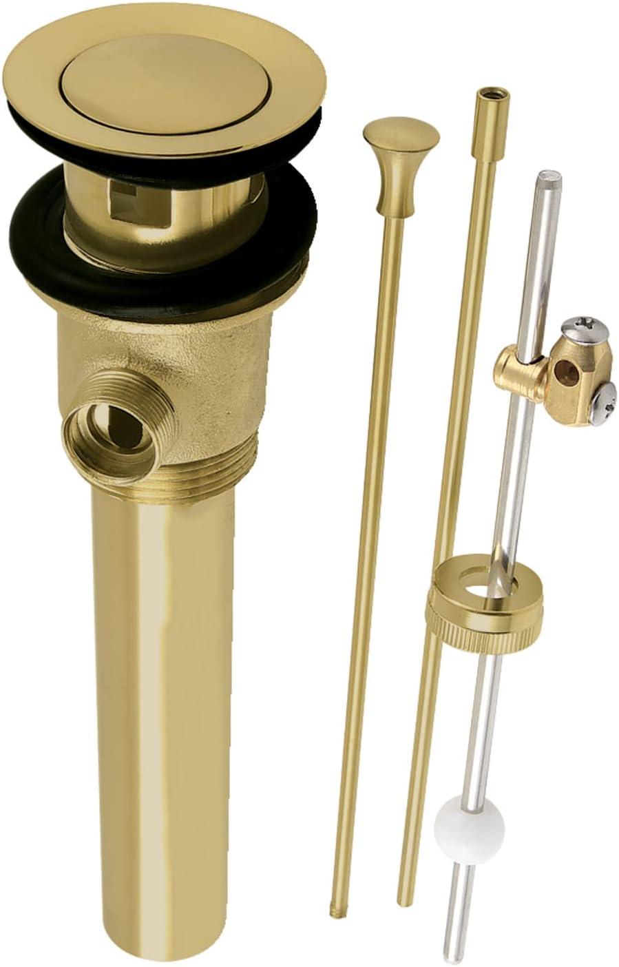 Kingston Brass Made To Match Brass Pop-Up Bathroom Sink Drain with Overflow, 22 Gauge