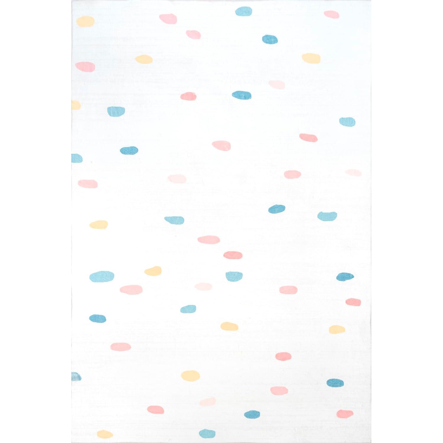 Nuloom Calla Polka Dot 5x8 Indoor Area Rug for Living Room Bedroom Dining Room Nursery Kitchen, Multicolor/Ivory