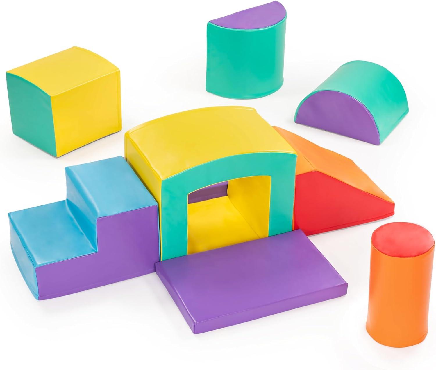 New Bounce Super Deluxe Soft Play Set - 9 Piece Climbing Set for Babies and Toddlers