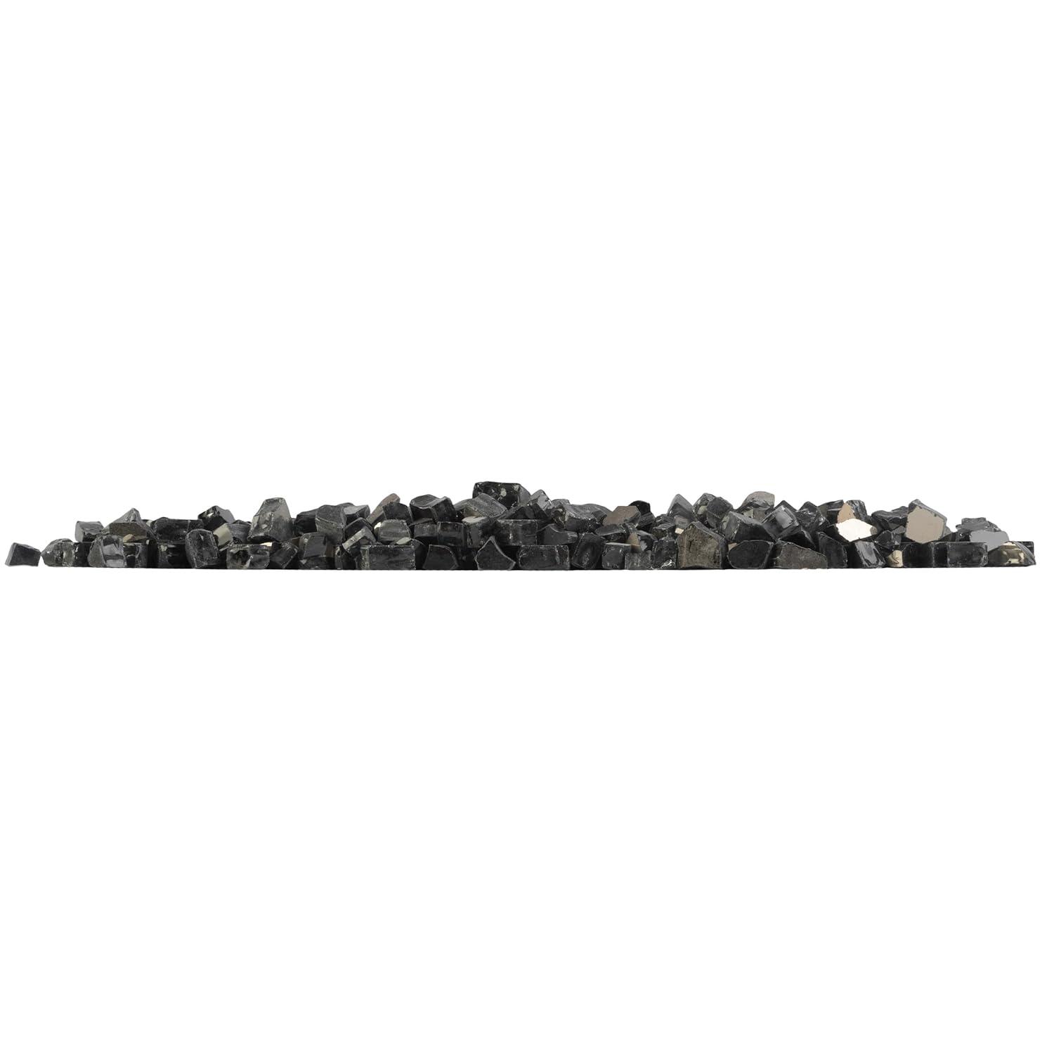 Pure Garden 10lbs Fire Pit Glass - 1/2-Inch Crushed Glass Rocks for Fireplaces, Landscape, Aquariums, or Vases
