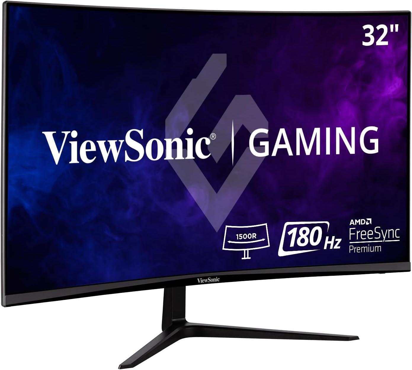 32" Black Curved LED Gaming Monitor with Speakers