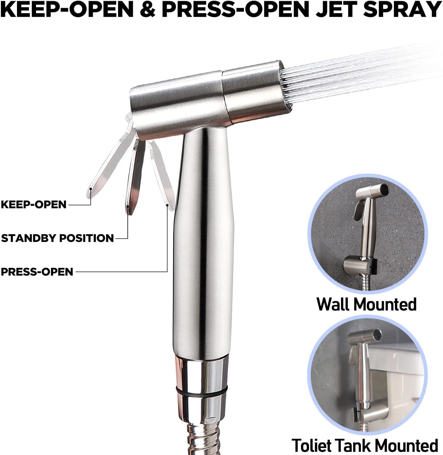 Handheld Bidet Sprayer for Toilet, Bidet Attachment for Warm Water, Hot and Cold Mixing Valve Kit, Hand Sprayer for Feminine Wash, Pet, Cloth, Diaper