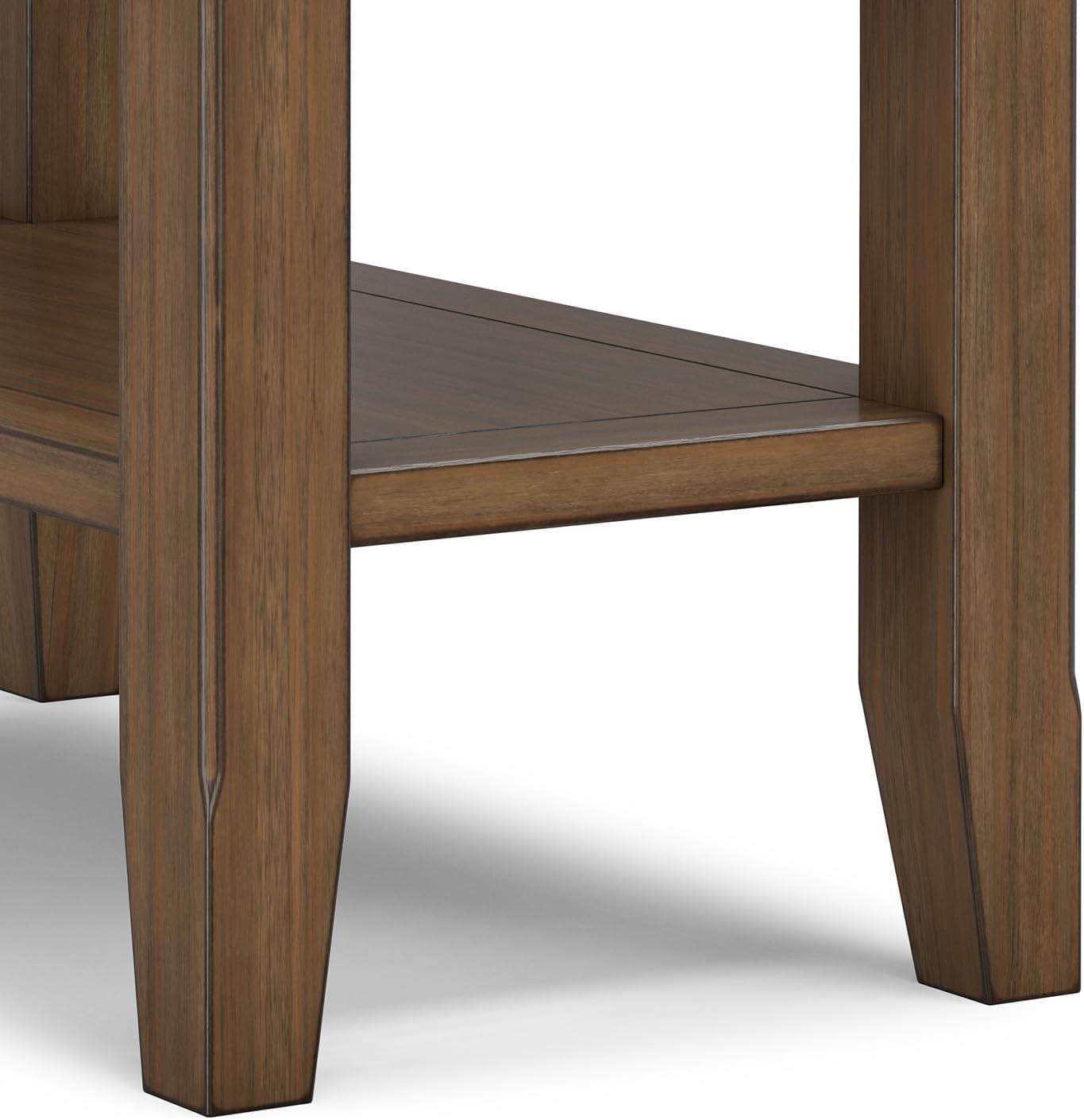 Lark Manor™ Solid Wood Transitional Table with Open Shelves