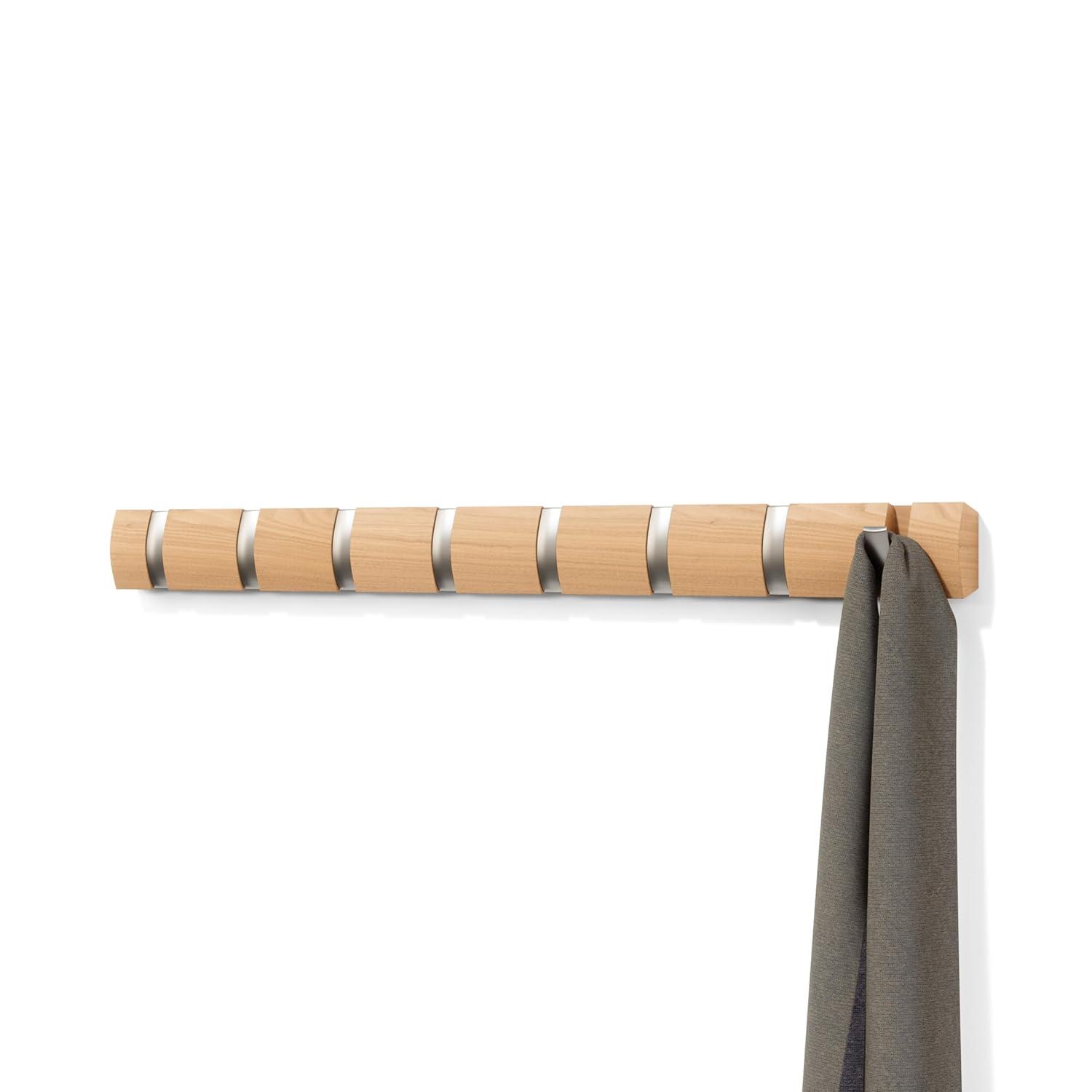 Flip 8 - Hook Solid Wood Coat Rack