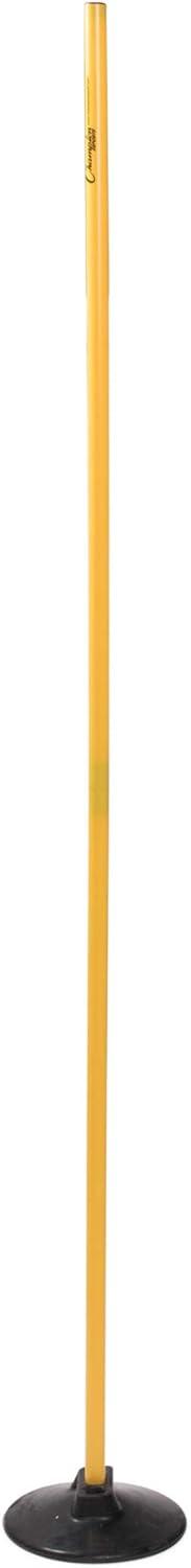 Champion Sports Outdoor Sports Agility Pole Set, 4 Poles with Spring Loaded Spikes, 71 Inches, Yellow