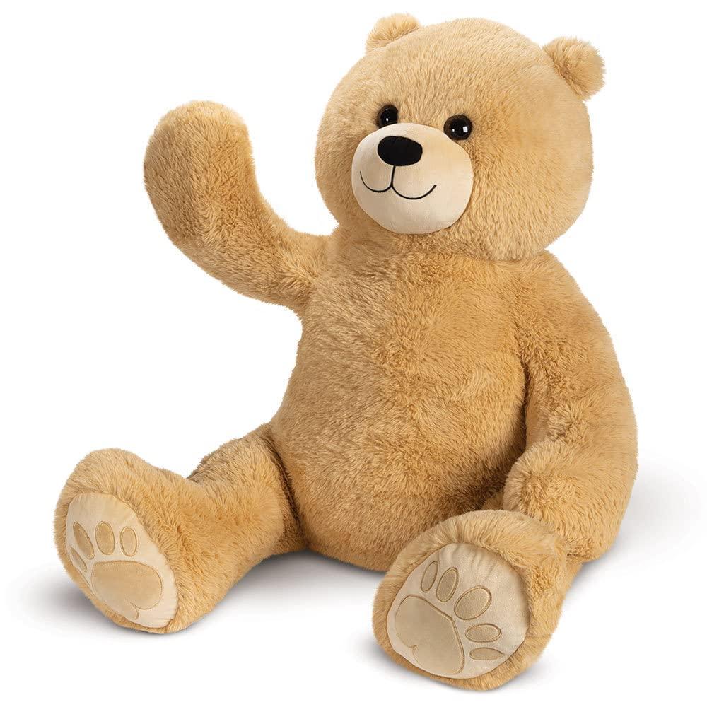 Giant Light Brown Plush Teddy Bear, 4 Feet