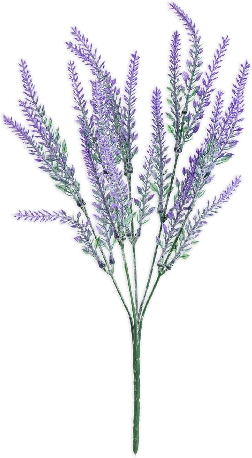 Juvale 12 Bundles Artificial Lavender Flowers for Bouquets, Fake Wild Stems for Wedding, Faux Table Centerpieces (14x2x3 in)