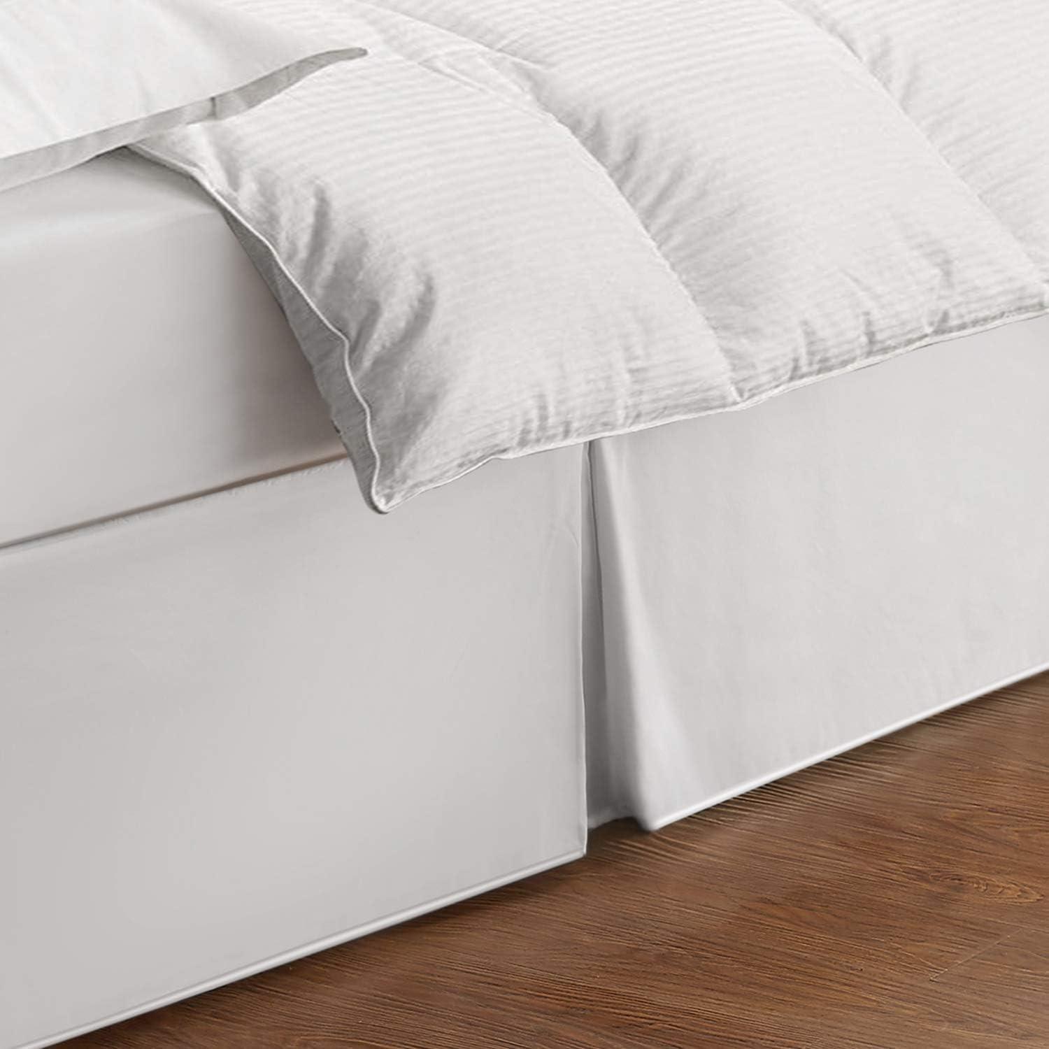 Bed Maker's Wrap-Around Hassle Free, Never Lift Your Mattress Tailored Bed Skirt, White, King