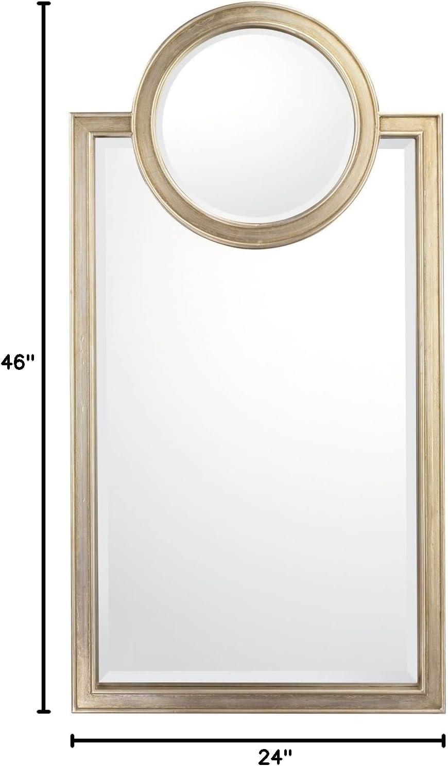 Champagne Gold Rectangular Frameless Decorative Wall Mirror