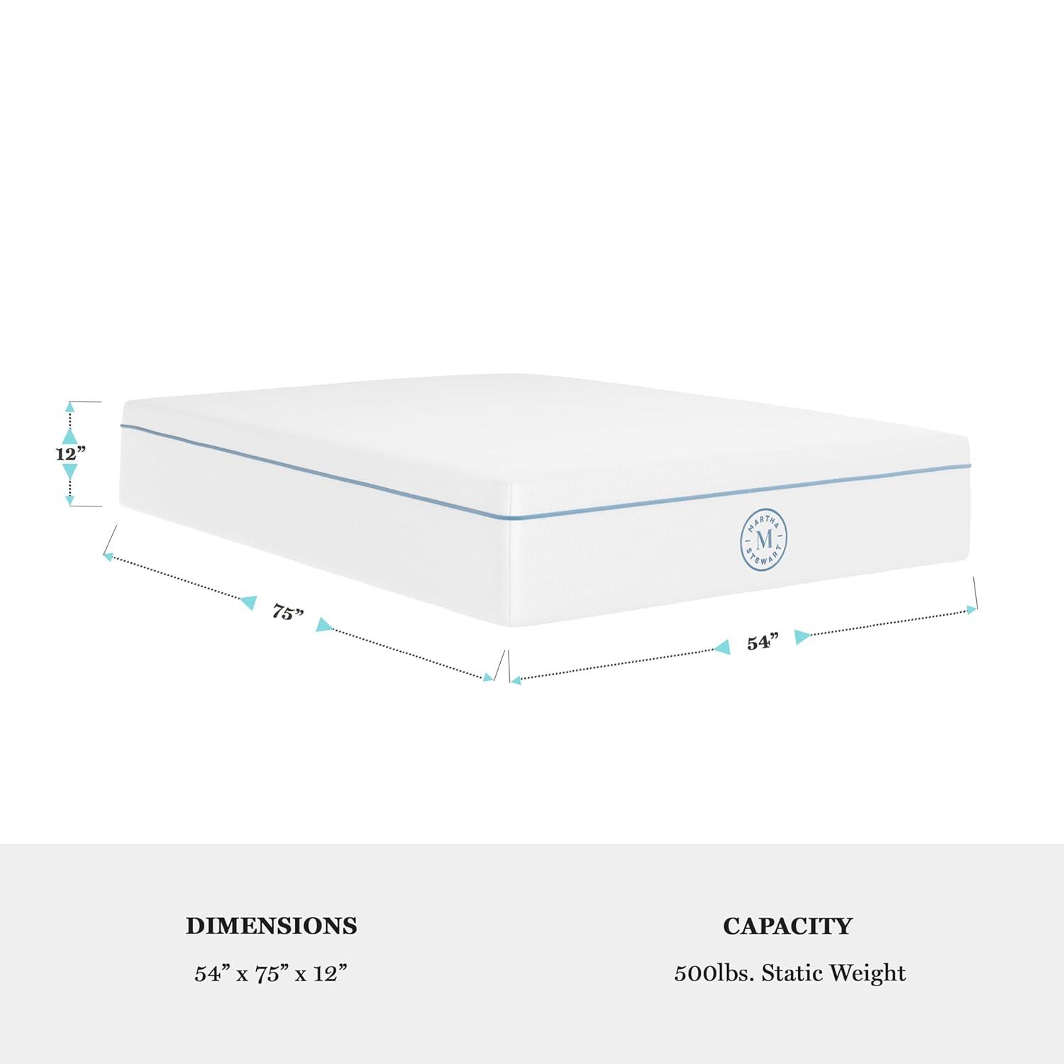 Martha Stewart Martha Stewart SleepComplete Medium Support Dual-Action Green Tea Cooling Memory Foam Mattress