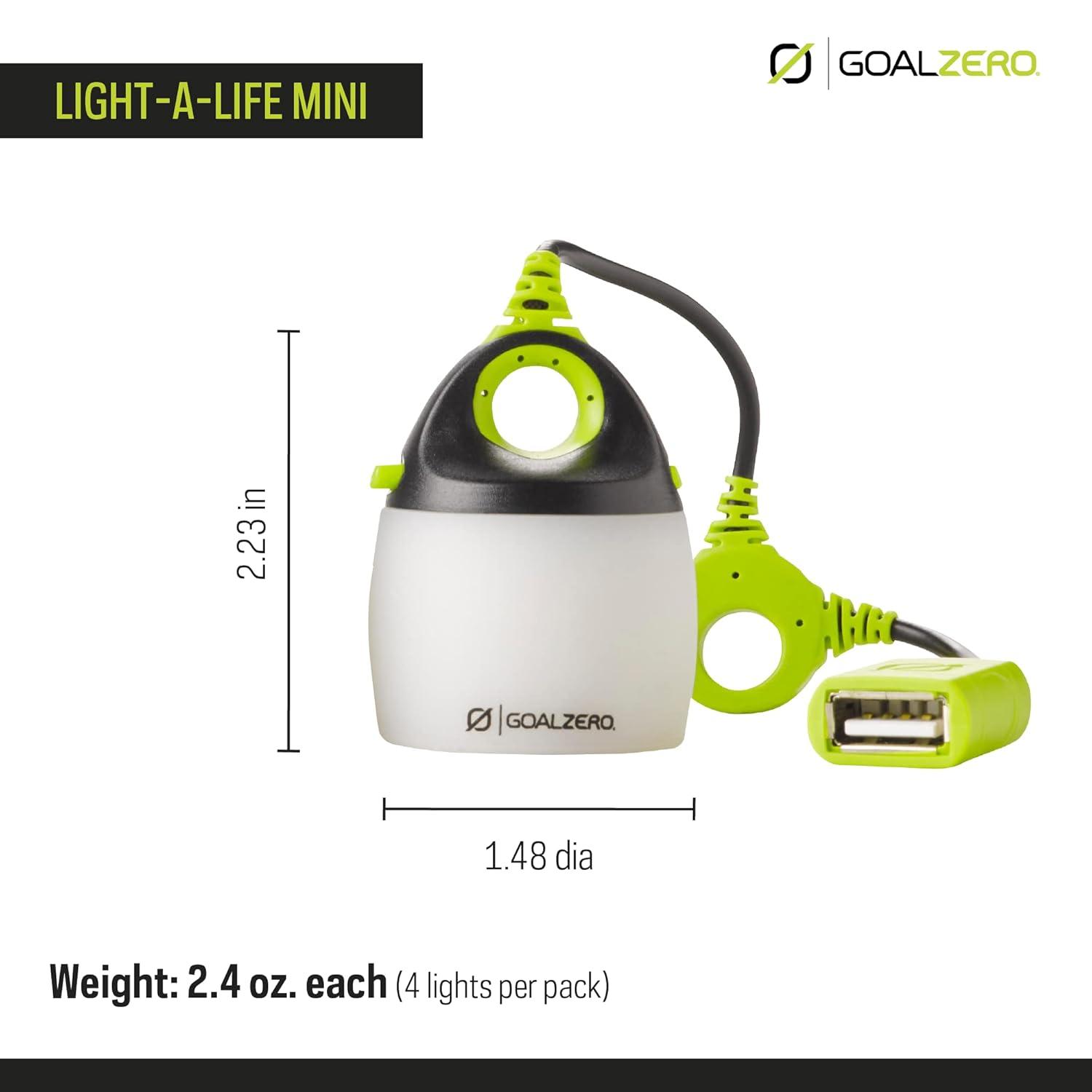 Portable Multi-Color LED Chainable Camping Lanterns, 4-Pack
