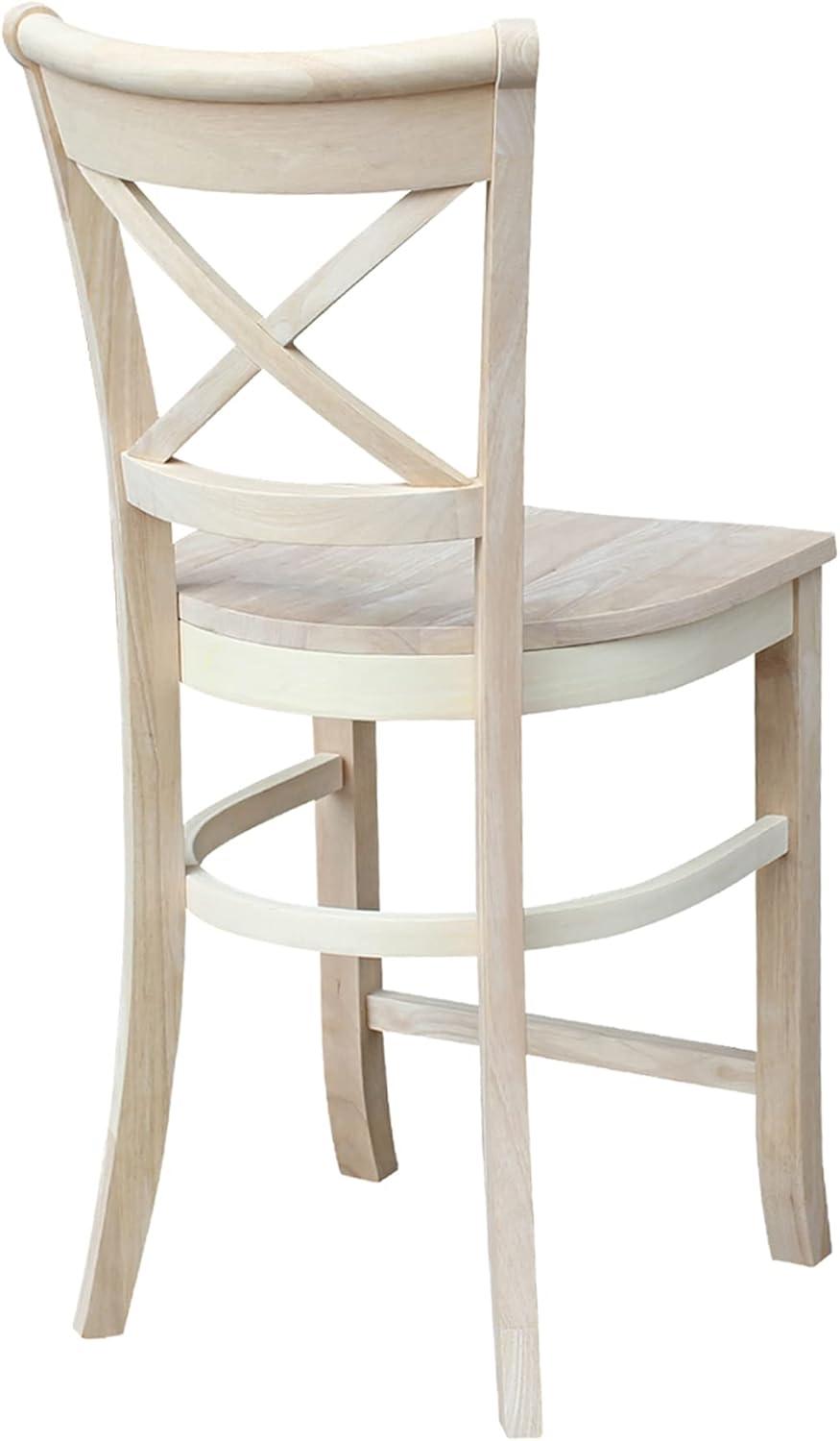 24&#34; Charlotte Counter Height Barstool Unfinished - International Concepts