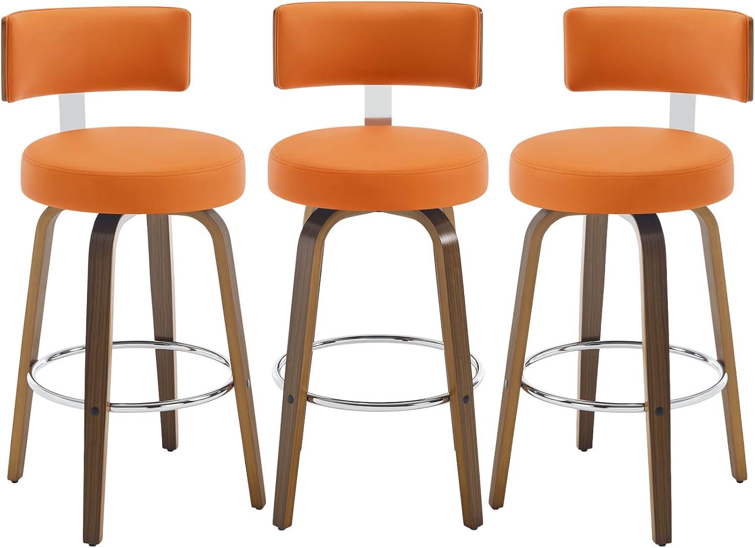 Swivel Upholstered Counter & Bar Stool (Set of 3)