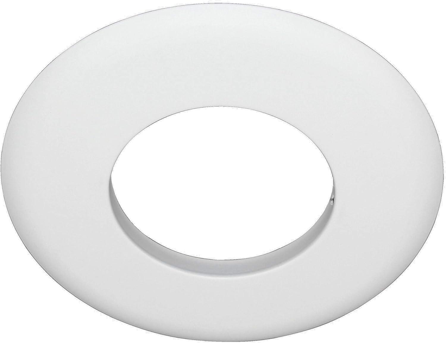 White 6-Inch Circular Open Trim with Socket Bracket