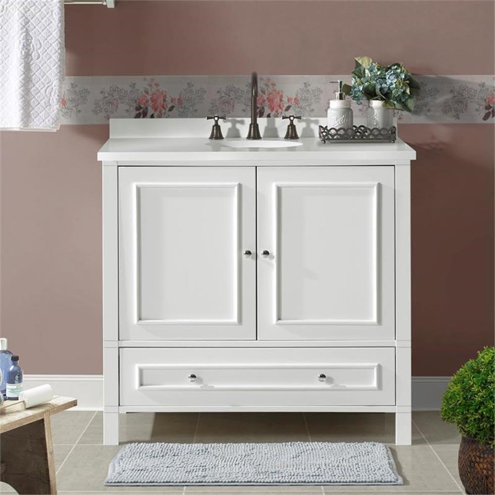 Williamsburg 36"W Transitional Style Vanity Cabinet With Soft Close Doors And Drawers