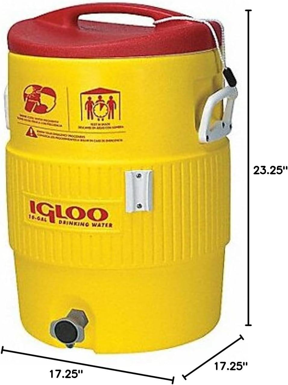 385-4101 400 Series Coolers, 10 gal, Red/Yellow