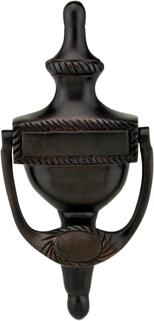 Renovators Supply Door Knockers for Front Door 6.5" Oil Rubbed Bronze Solid Brass Ornate Door Knocker w/Screws