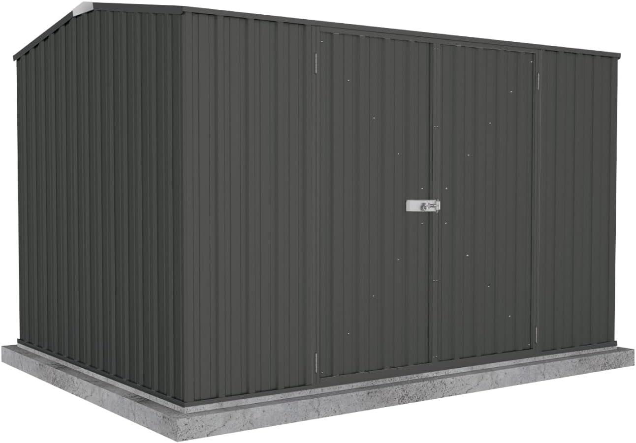 Absco AB1004 10 x 7 ft. Premier Metal Storage Shed - Monument Gray