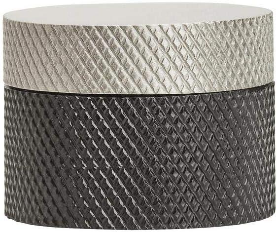 Amerock | Cabinet Knob | Matte Black/Silver Champagne | 1-1/4 inch (32 mm) Diameter | Transcendent | 1 Pack | Drawer Knob | Cabinet Hardware