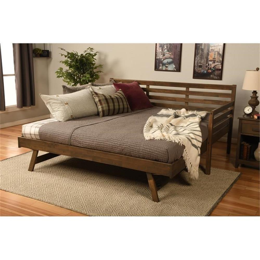 Kodiak Furniture Twin to King Size Daybed in Wood in Rustic Walnut