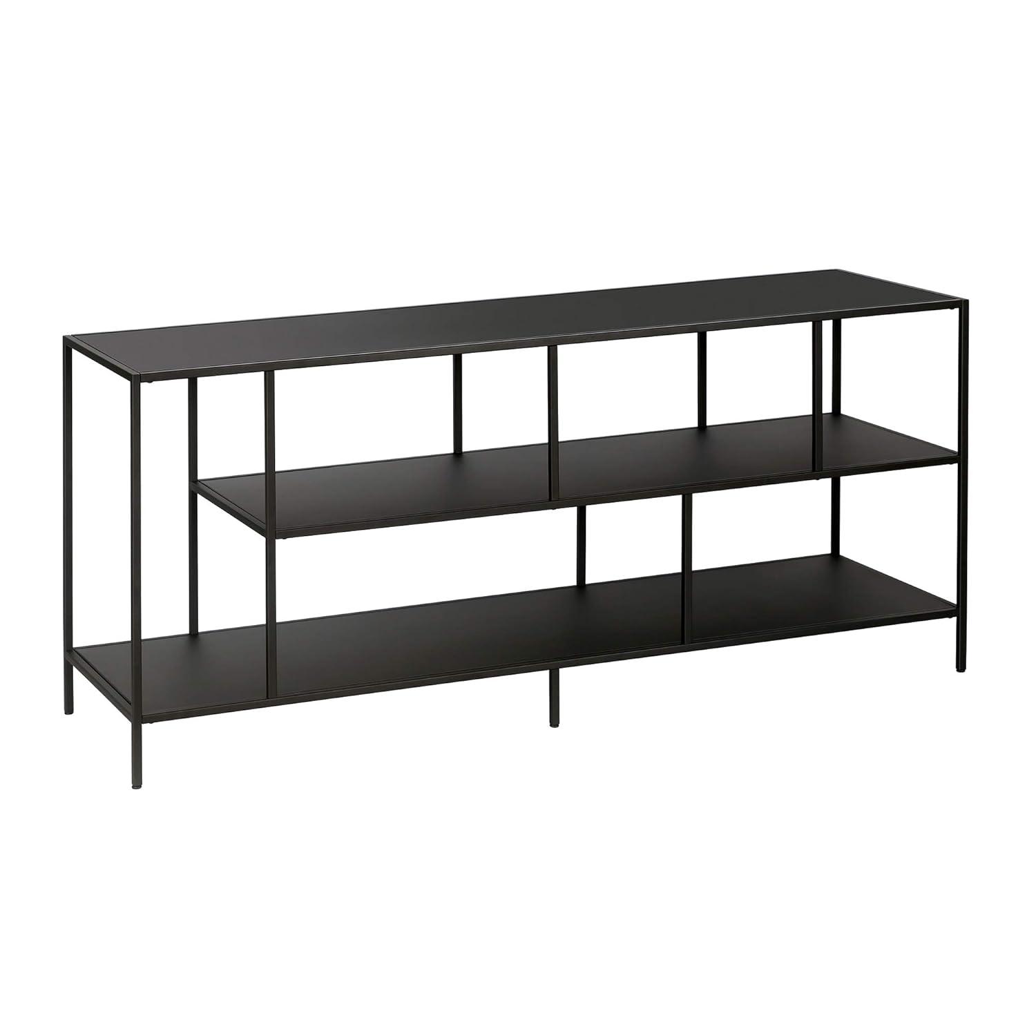 Three Shelf TV Stand in White - Henn&Hart