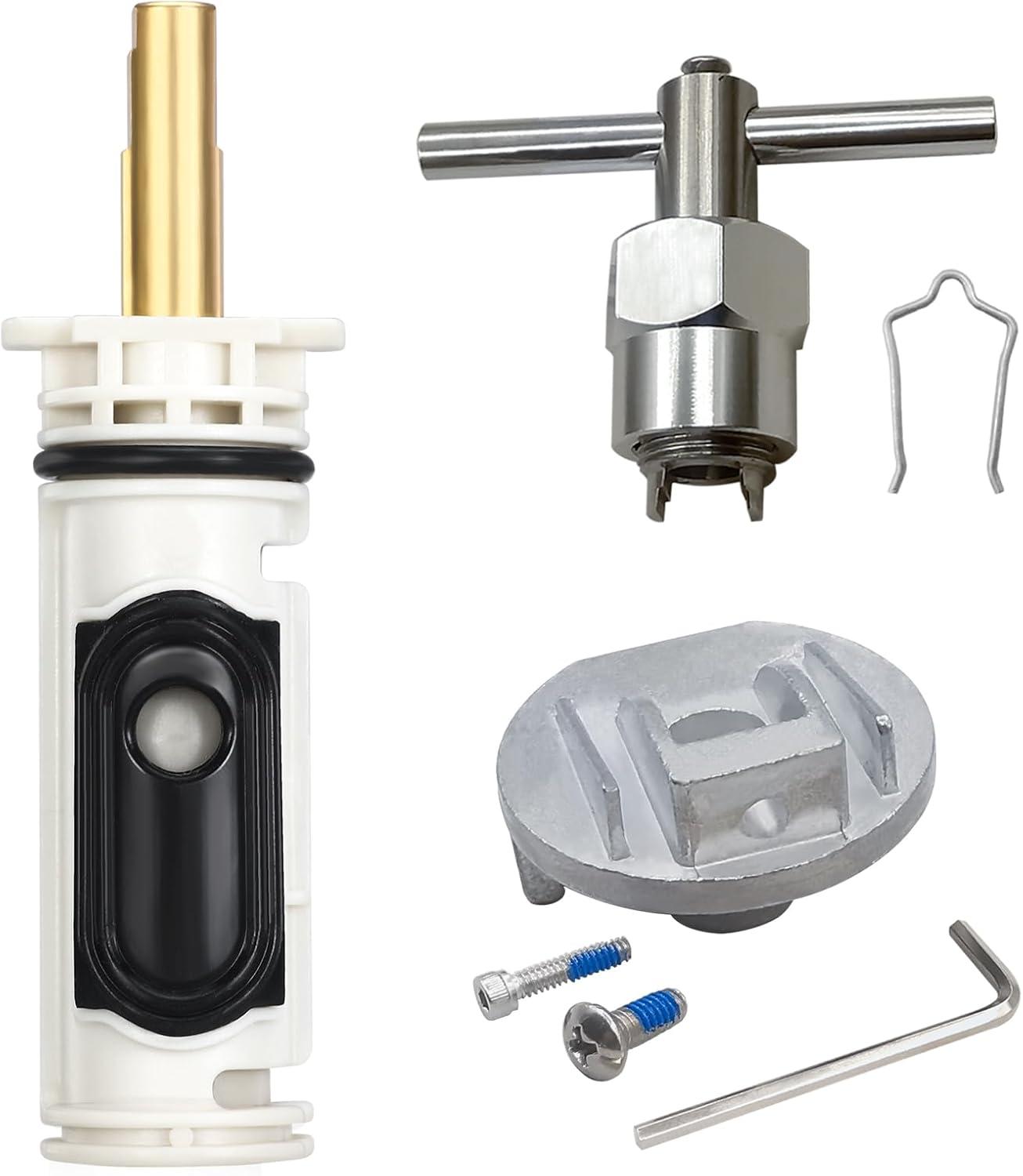 1222 Replacement Cartridge with Moen 104421 Cartridge Puller Removal Tool Retainer Clip Compatible with Moen One-Hanlde Posi Temp 1222B Shower Bathtub Faucet (1222 cartridge +104421 cartridge puller)