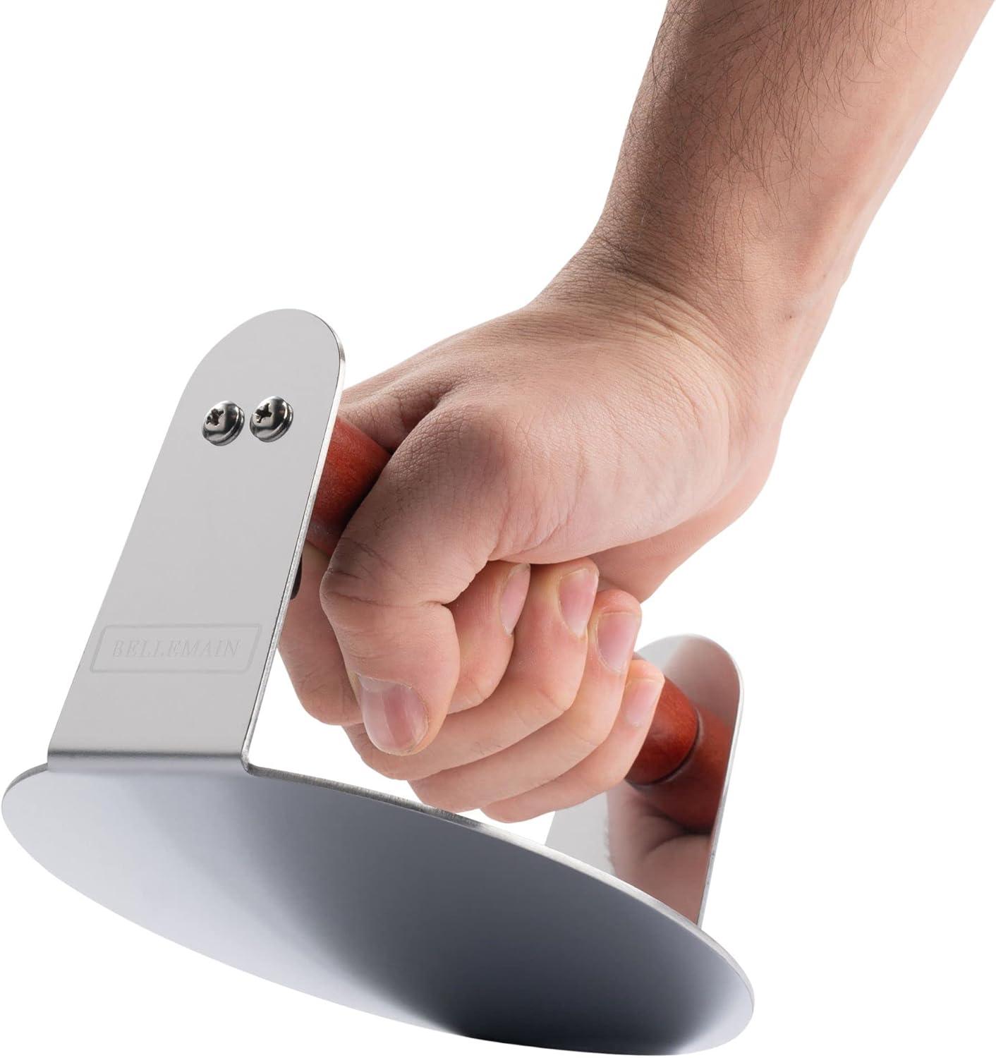Bellemain 6" Stainless Steel Smash Burger Press with Wooden Handle Perfect for Grill & Griddle