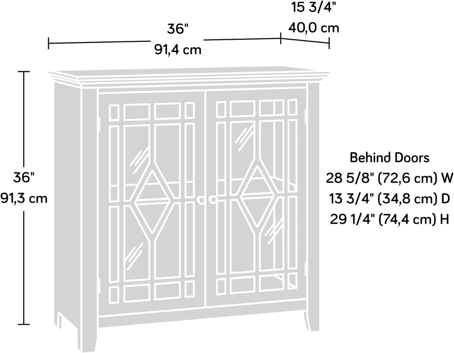 Sauder Shoal Creek Engineered Wood Curio Cabinet in Indigo Blue