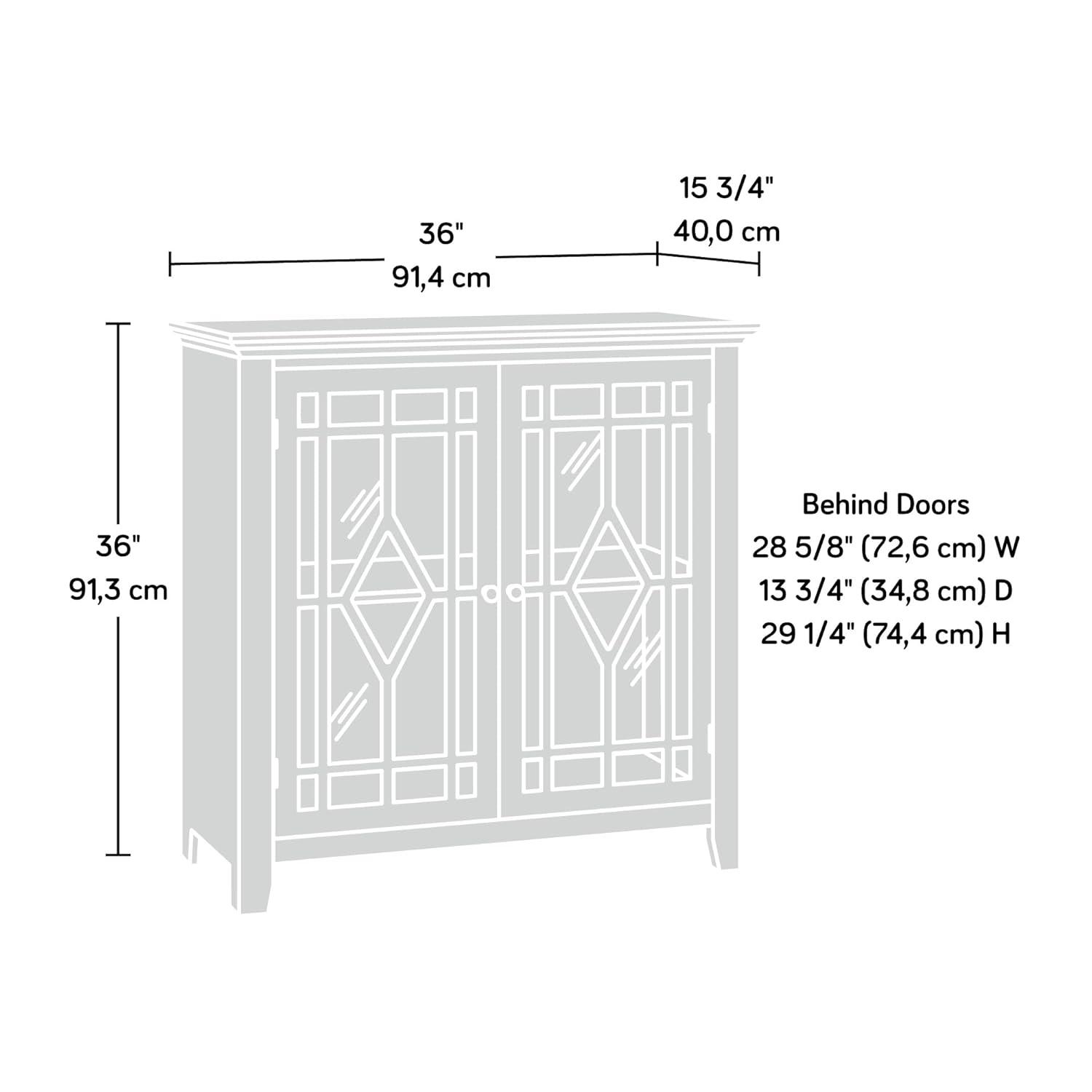 Sauder Shoal Creek Engineered Wood Curio Cabinet in Indigo Blue