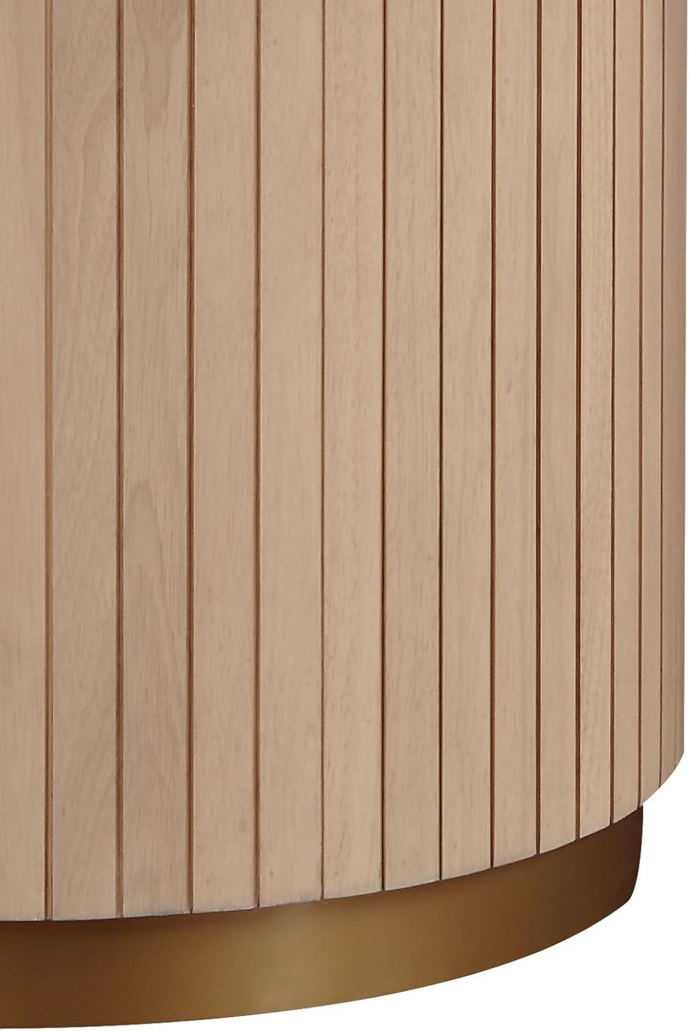 Lilola Home 59" Rectangle Pedestal Dining Table, Oak