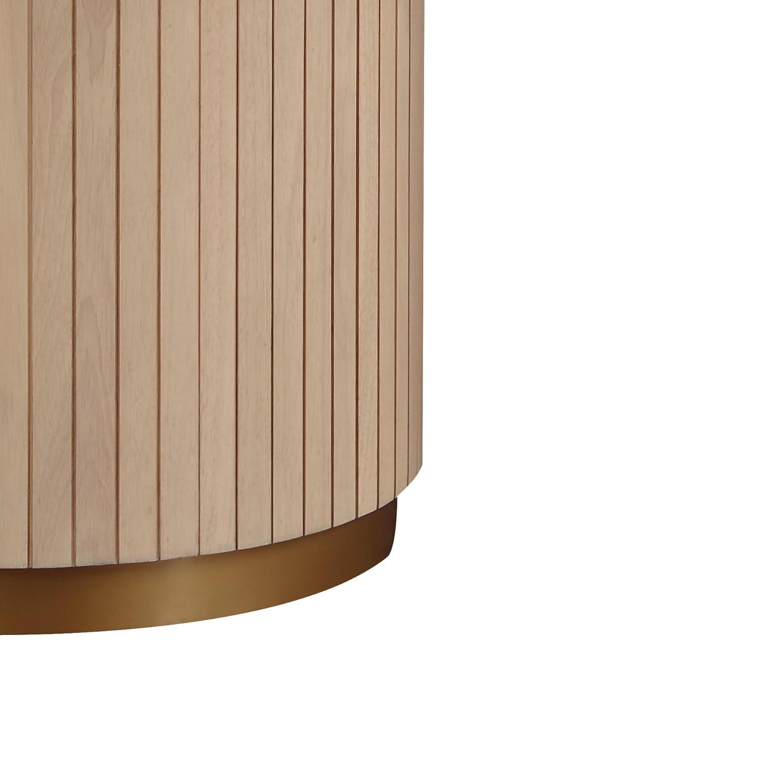 Lilola Home 59" Rectangle Pedestal Dining Table, Oak