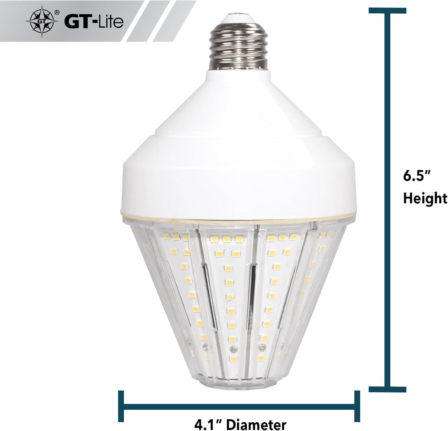 GT-Lite LED Corn Light Bulbs, 40W (300W Equivalent), 5200 Lumen, Daylight 5000K,  E26 Base Energy Saving LED Light for Indoor Outdoor Garage Workshop Warehouse Home Use