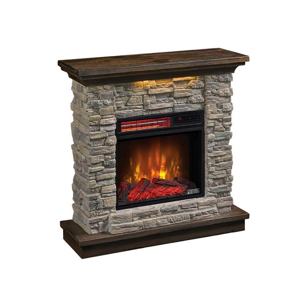 Duraflame Austin 33.5" W x 33" H x 11" D Infrared Electric Fireplace Mantel Package - Smoky Gray