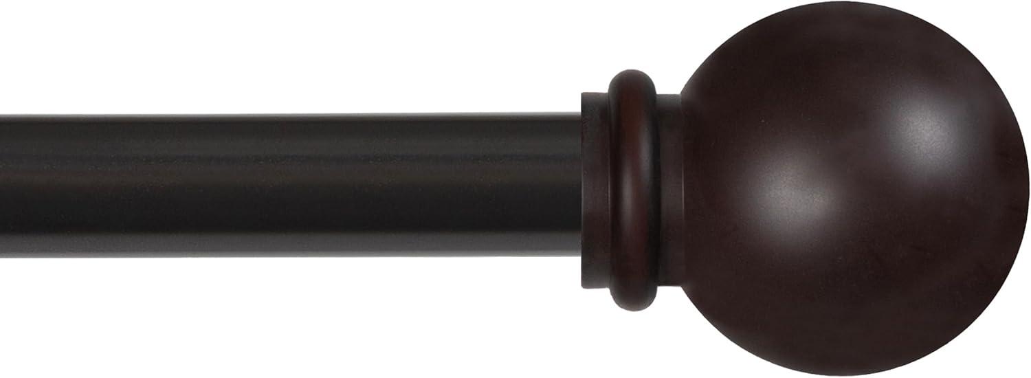 Kenney® Chelsea 5/8" Standard Decorative Window Curtain Rod, 28-48", Weathered Brown