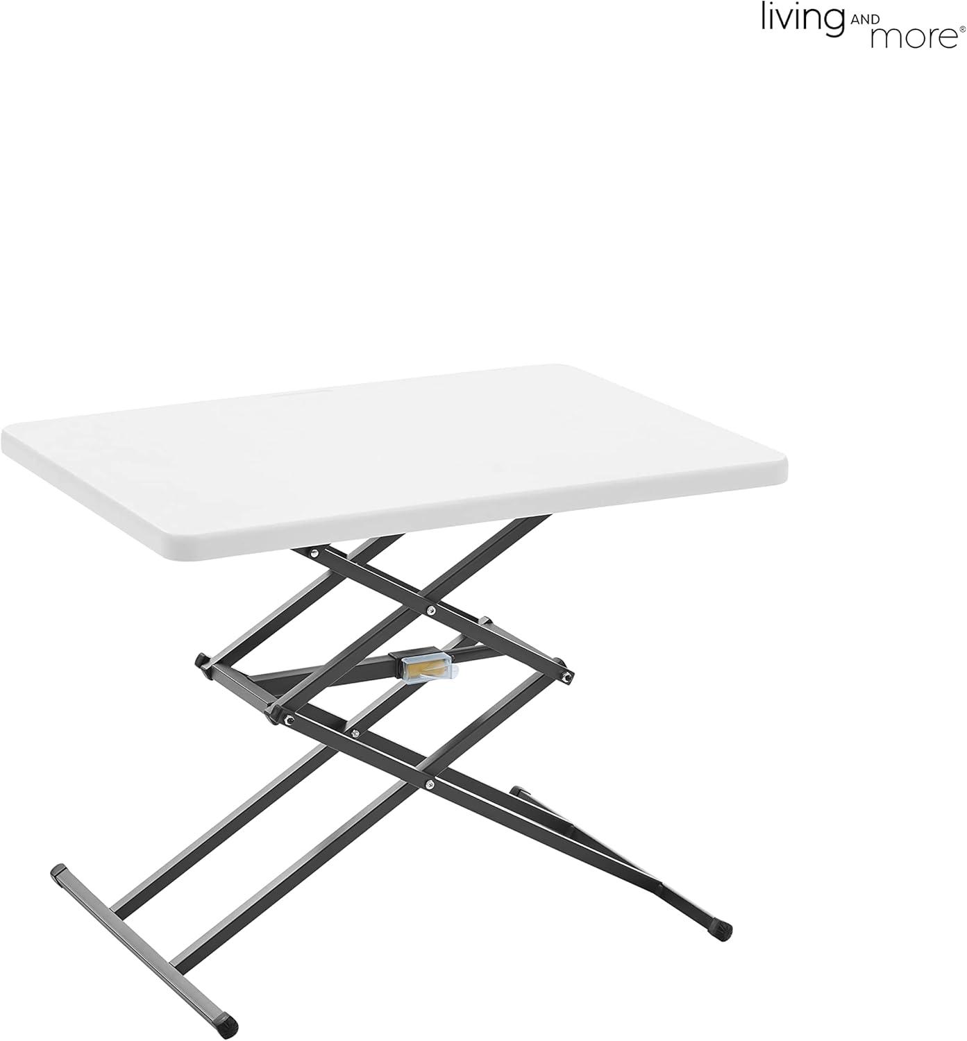 MASMIO 28Inch Height-Adjustable Portable Dinner Table